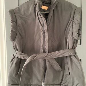 Crescent black Belted Vest